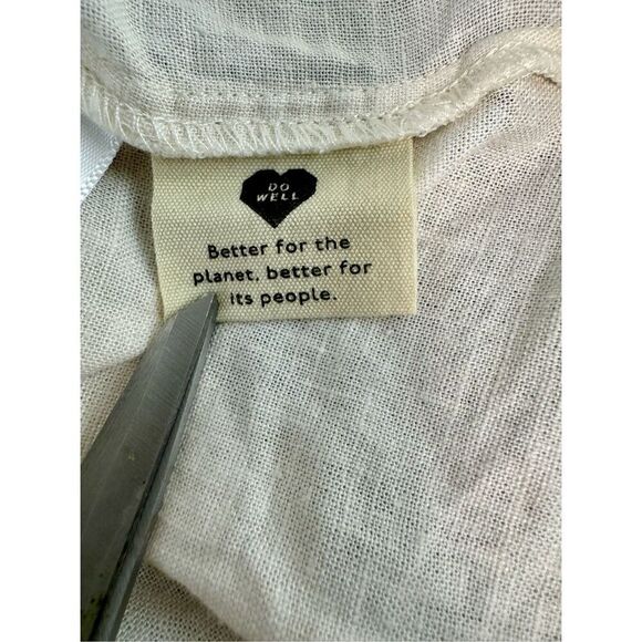 NWT Madewell‎ Linen Blend Pintuck Cream Peasant Top Size 2X *Sold Out Online* - Picture 7 of 9